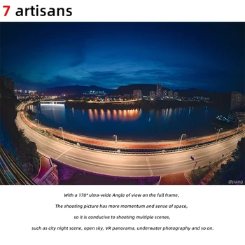 7Artisans 10mm F2.8 Full Frame Manual Focus Camera Lens 8 Groups 11 Elements Fish-Eye Len for E/L/Z/R-Mount Camera Lens detail image