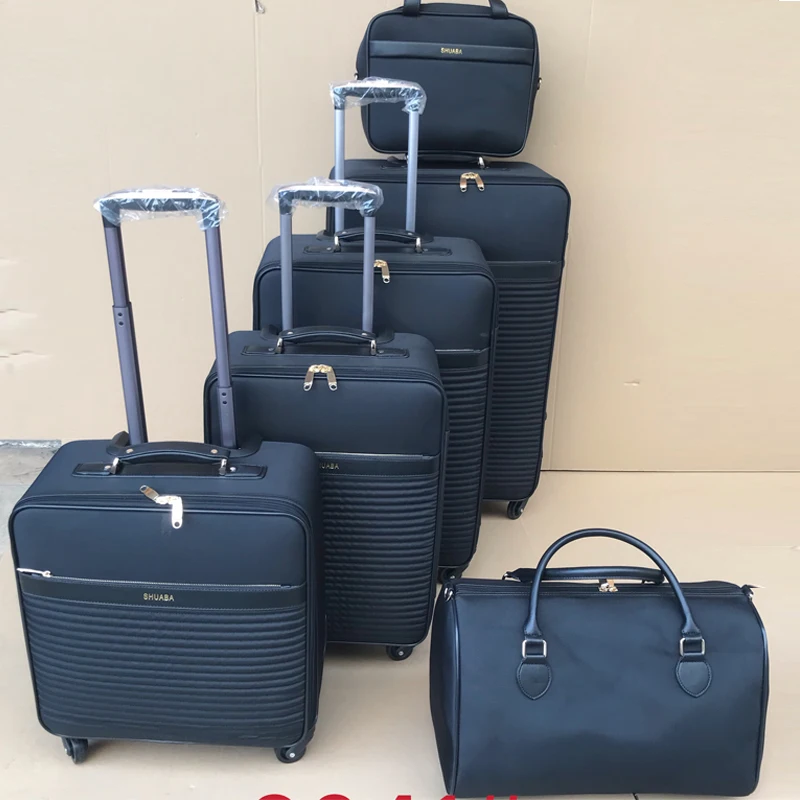 Pu Leather Trolley Luggage Sets  Pu Leather Travel Bag Carry-ons