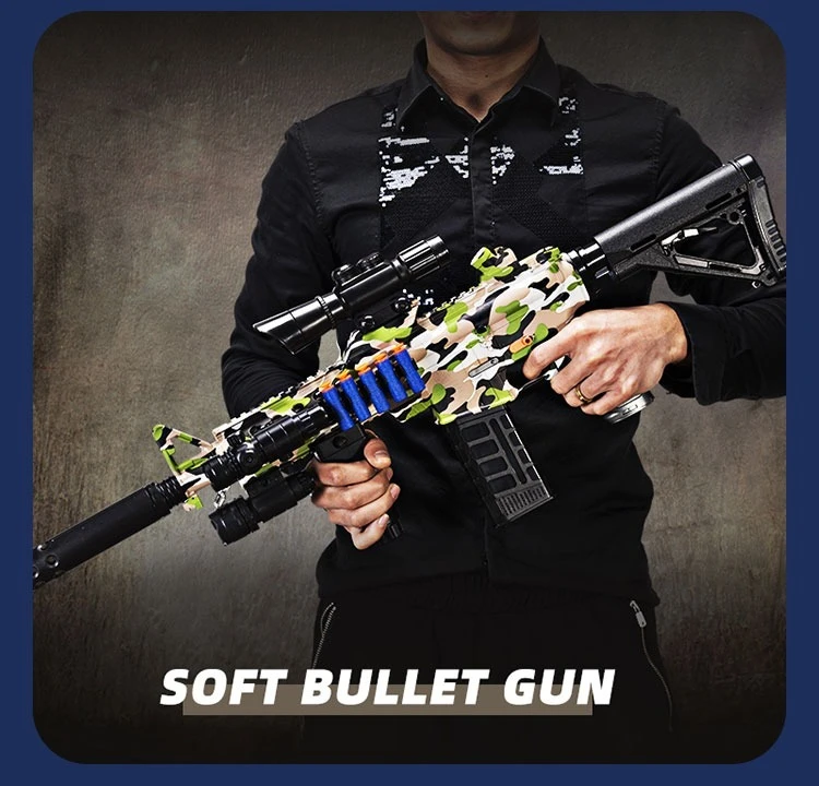 M416 Electric Large-Sized Submachine Gun Toy Semi-Automatic Sniper Assault Rifle for Boys