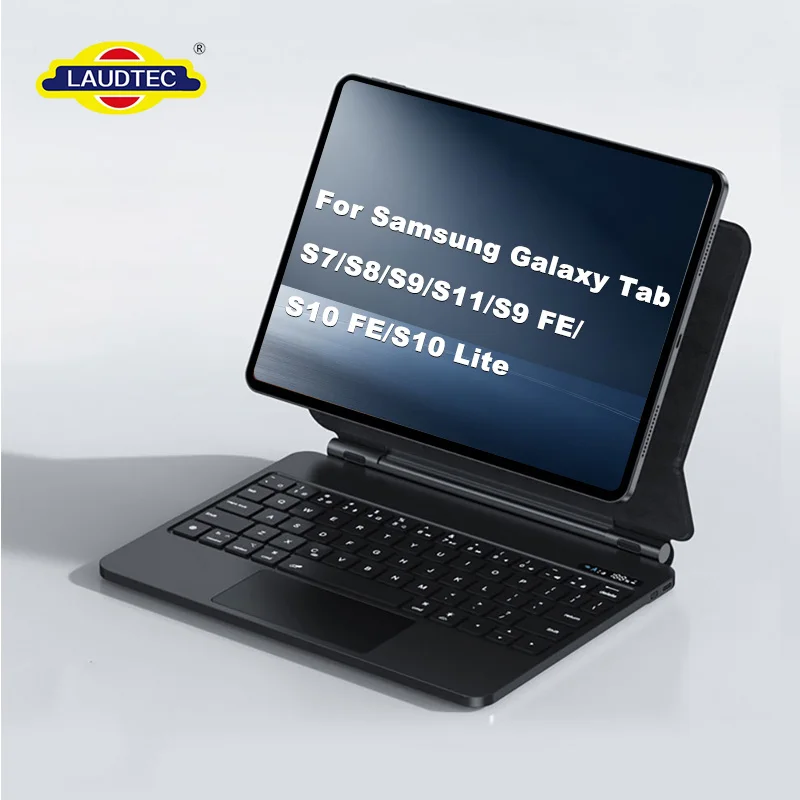 Magnetic Floating Keyboard Case With 120Hz Touchpad and S Pen Slot for Samsung Galaxy Tab S7/S8/S9/S11/S9 FE/S10 FE/S10 Lite