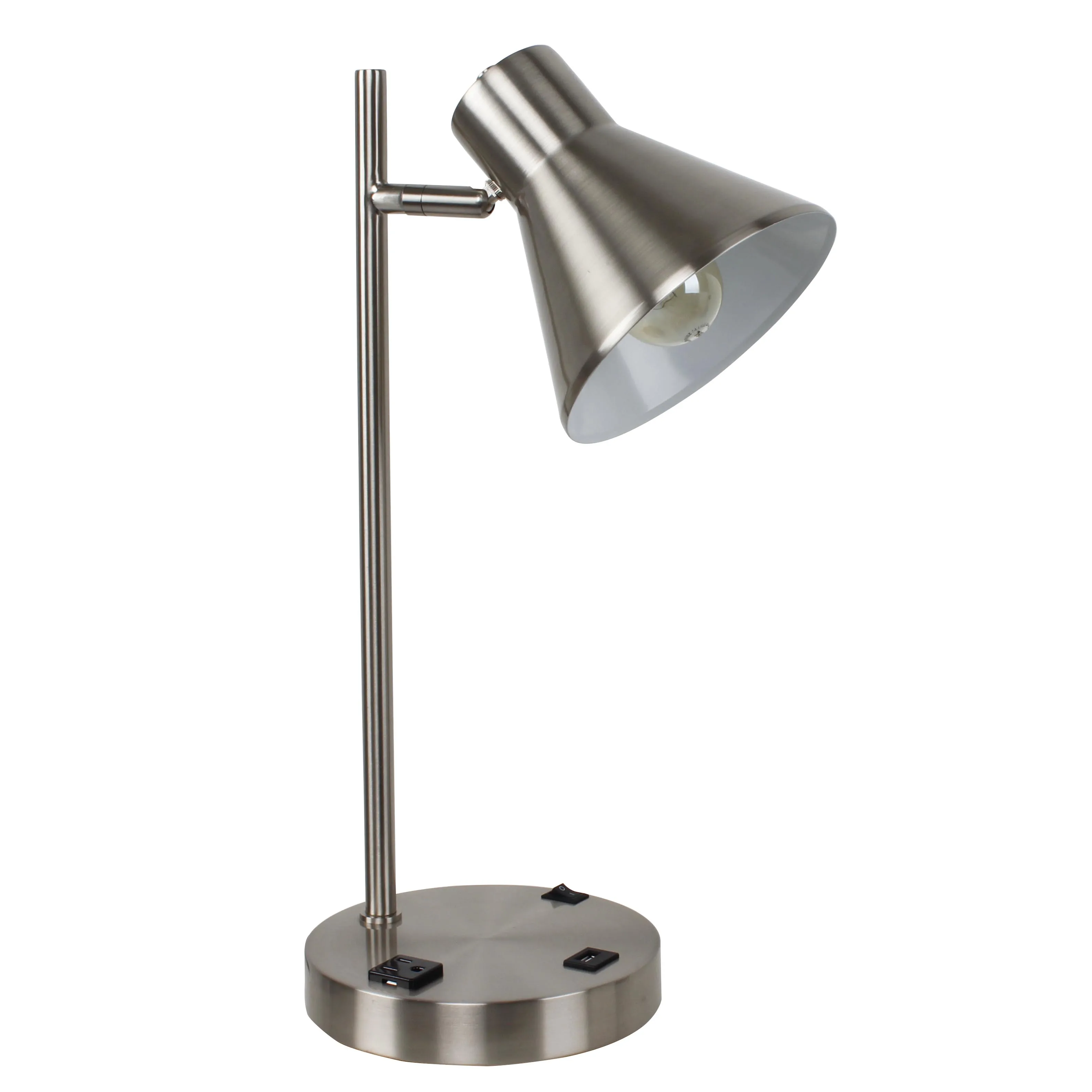 Modern Bedroom Living Room Lamp Creative Desk Lamp metal  shape table Lamp take usb and plug