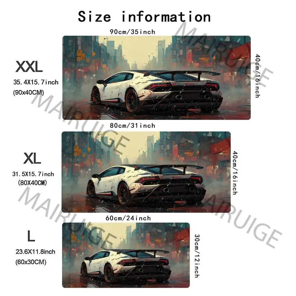 Japanese Painting Style Car Cool Stylish PC Gaming Mouse Pads Gamer Mats Teclado Ergonom aperçu 22