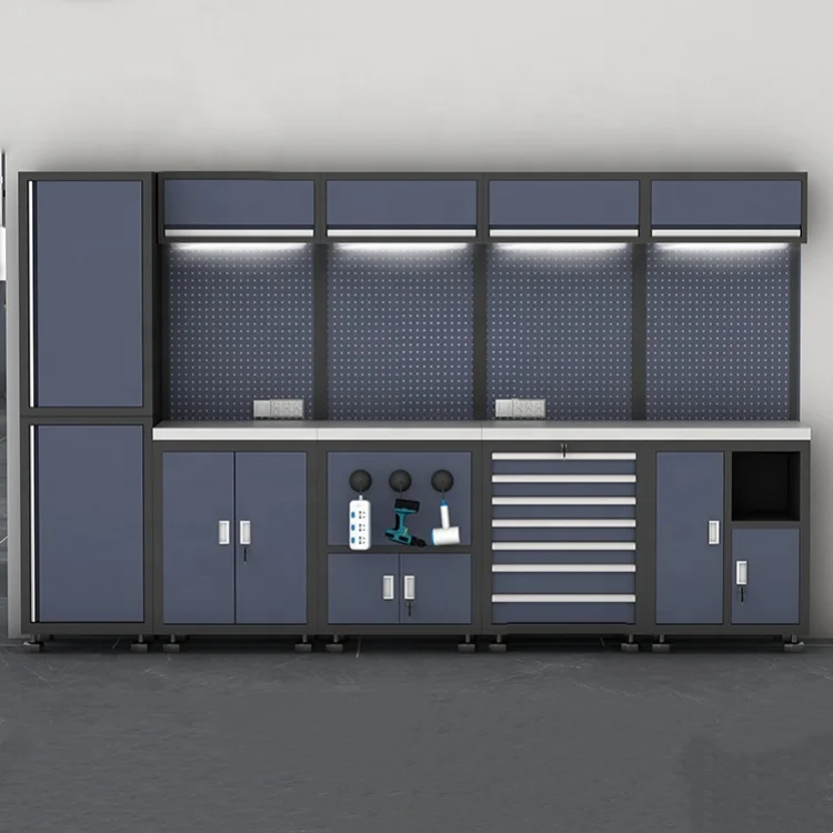 Heavy Duty 7 Drawers Tool Cabinet Workbench with Drawers Garage Storage Cabinet Rolling Metal Tool Box Trailer Tool Cabinet