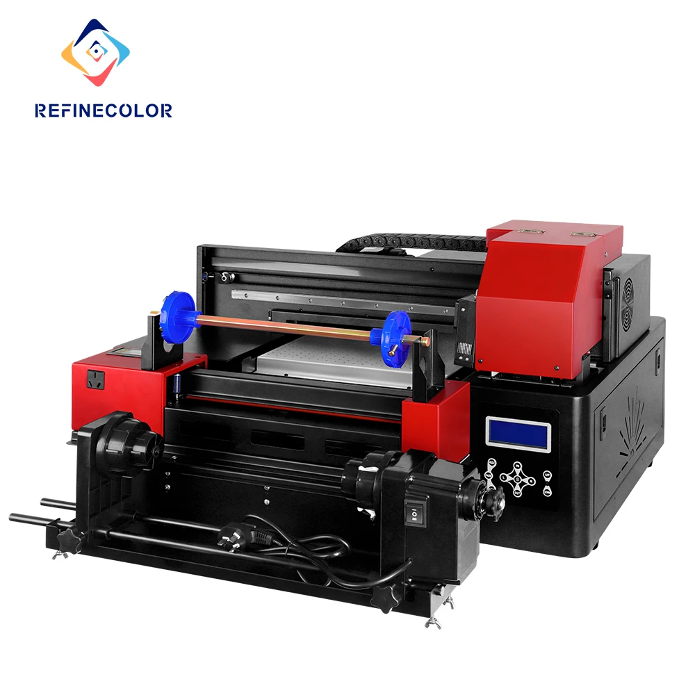 Refinecolor 2 in 1 Small A3 SIZE Uv Dtf Sticker Cup Wrap Transfers with Laminator Printer Machine