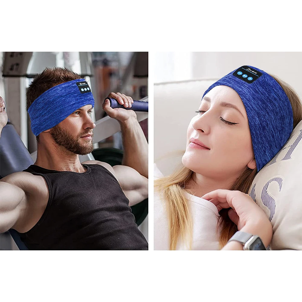 Washable Custom Logo Running Headband Sleep Mask with Wireless Eye Mask Sleeping Headband for Women Men