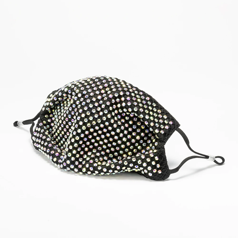 
 Высокое качество Радуга из стразов, модные туфли, черный цвет, уход за кожей лица маска для вечеринки для свадьбы  