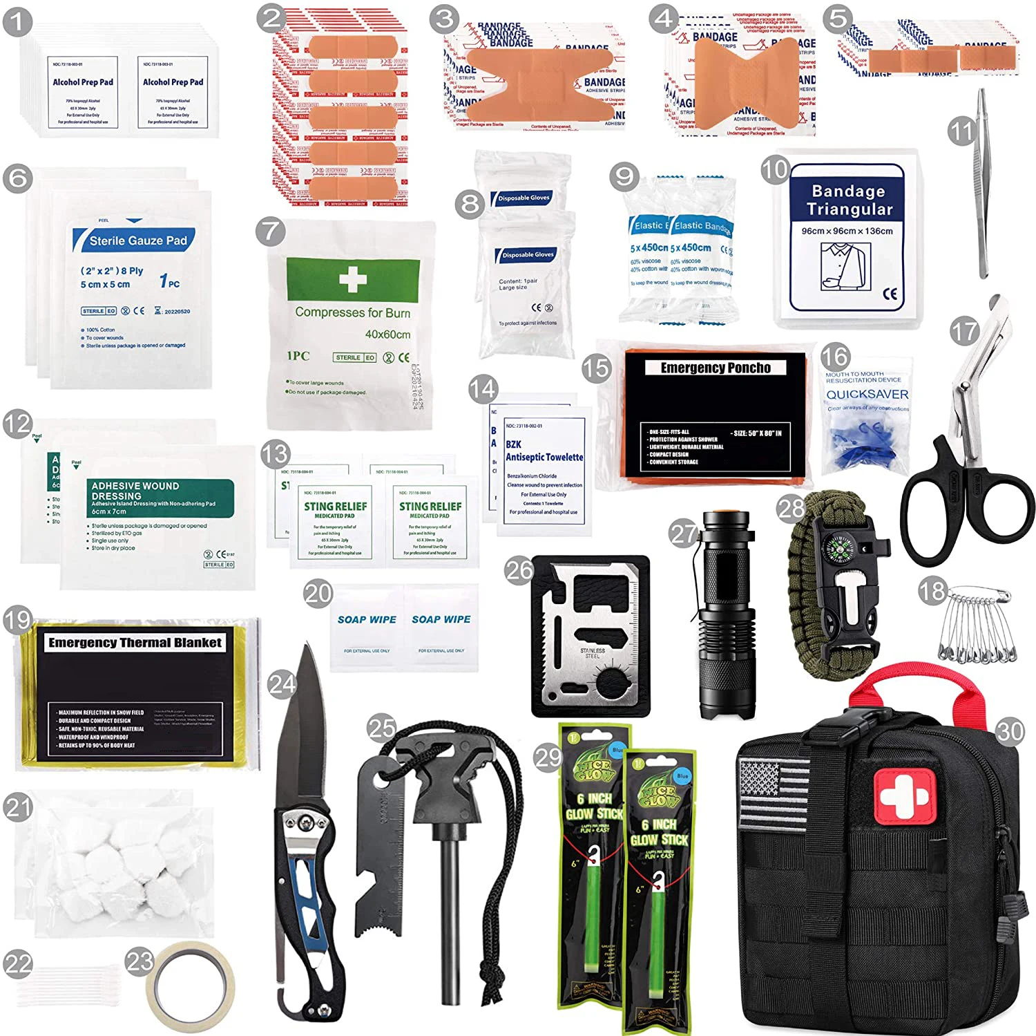 Ifak Molle Pouch Tactical Molle Medium Trauma First Aid Kit Medical Bag