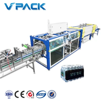 Full automatic beer can drink water wrap around machine colorful PE film shrink packing machine