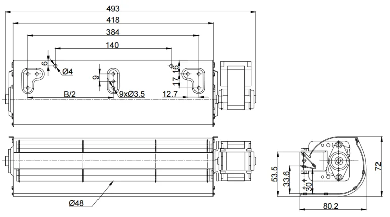 Tangential Fan, 230V, 48MM - detail 8