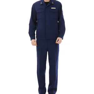 Emergency Rescue Command Summer Unisex Navy Two-piece Long-sleeved Work Uniform Jacket & Trousers