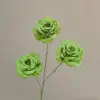 3-headed diamonds [without leaves] rose green