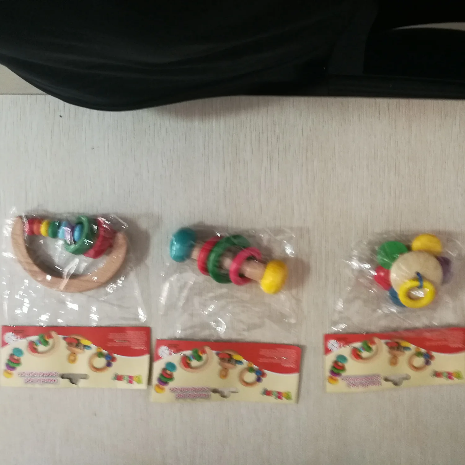 Оптовая продажа деревянный детский музыкальный инструмент Обучающие радужные деревянные погремушки игрушки для малышей WRT007