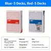 5 pares azules-5 pares rojos