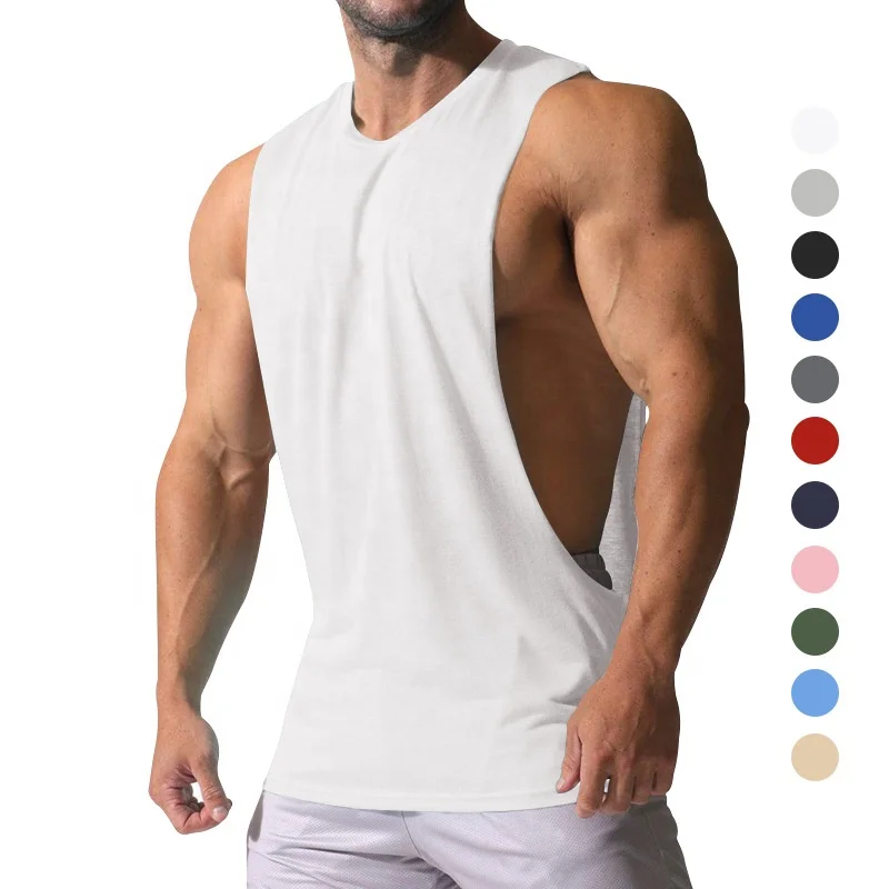 Sport Vest 100% Polyester Custom Logo Sportswear Workout Clothes Sleeveless Fitness Vests Muscle Tank Top GYM Activewear