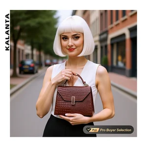 KALANTA for Evening Designer Femmes Handbags Purse Flap Evening Clutch Summer Croc-Embossed Elegant Sacs