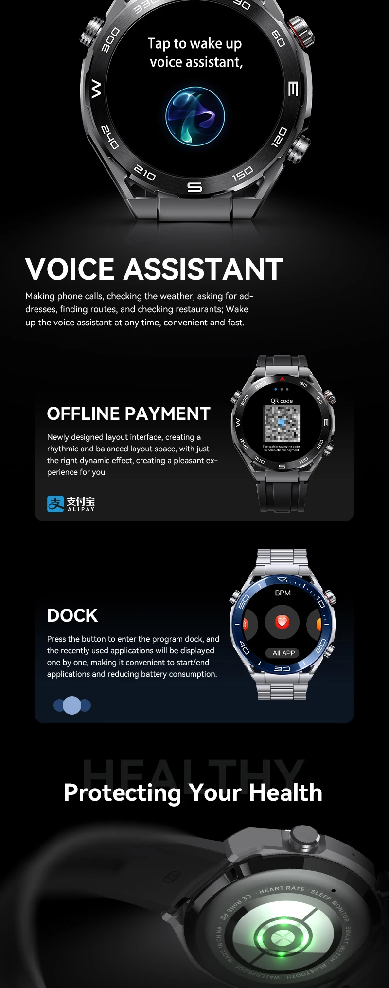 Hw5 Max Smartwatch - IP67 Waterproof with NFC & Motion Tracking