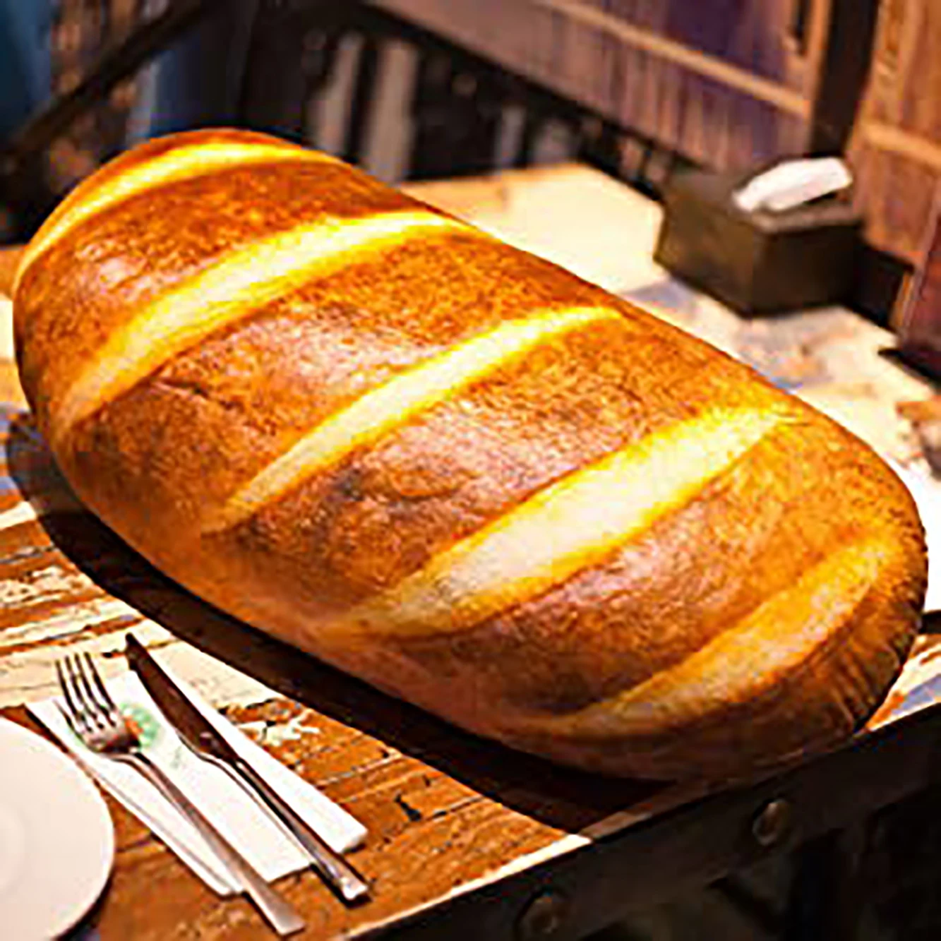 40 in 3D Simulation Bread Shape Pillow Soft Lumbar Baguette Back Cushion Funny Food Plush Stuffed Toy