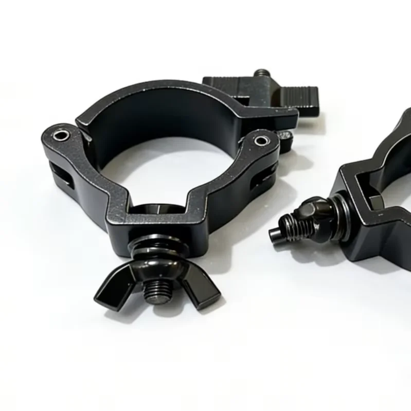 Black Aluminum Tube 48-51mm Truss Clamp Hooks Clips for Stage Moving Head Lights
