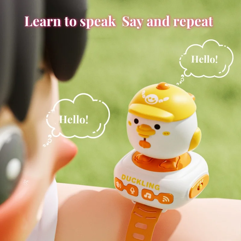 Cute Duck Toy Interactive Watch Learn to Speak Repeating Speak Sing Songs and Dancing with Whistle