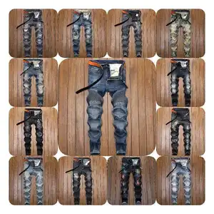 European High Street Vibe Men's Long Pants American Street Washripped Jeans Hip Hop Style Boyfriend Jeans for Summer & Winter