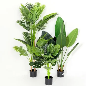 Wholesale Artificial Plants and Banana Trees Cheap Artificial Palm Bonsai Tree For Home Wedding Decoration