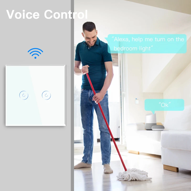 Mvava US EU Standard Tuya Zigbee google Home Smart Home Products Touch Light Smart Wall Switch Interruptor Inteligente Wifi