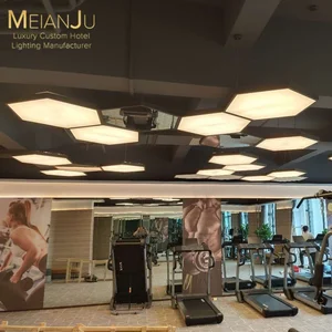 Premium Custom Gym Fitness Pendant Artistic Sculptural Commercial Spaces Lighting for Hotel Professional Premium Chandelier