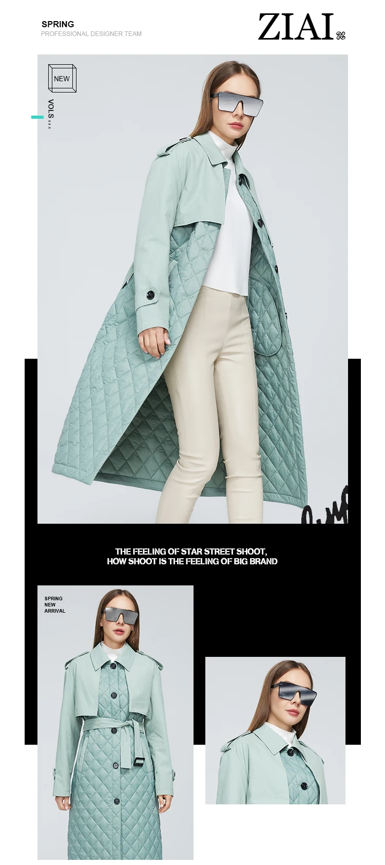 Fashion Best Padded Cotton Jacket Padded Coat Quilted Womens Long