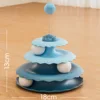 Upgraded [Three-Layer Three-Ball Cat Turntable] - Blue