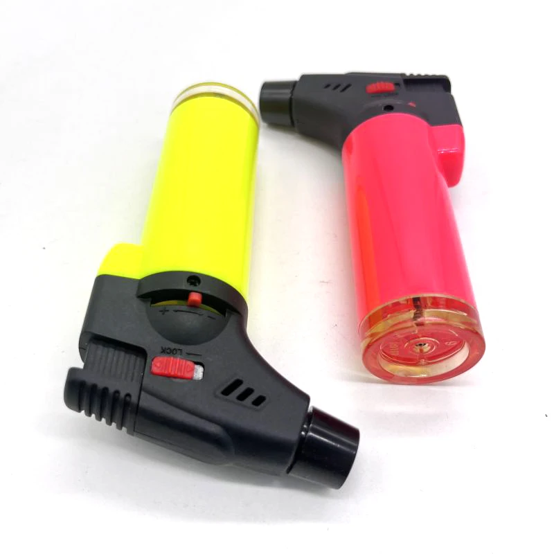 Accendino A Butano Sottile Con Rotella E Pietra Focaia | Torcia Antivento In Metallo Ricaricabile Per Candele E Barbecue (Color : B)