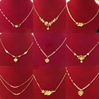 2020 gold plated imitation jewellery, xuping 24k gold jewelry hot sale new design dubai women's fashion chain necklaces