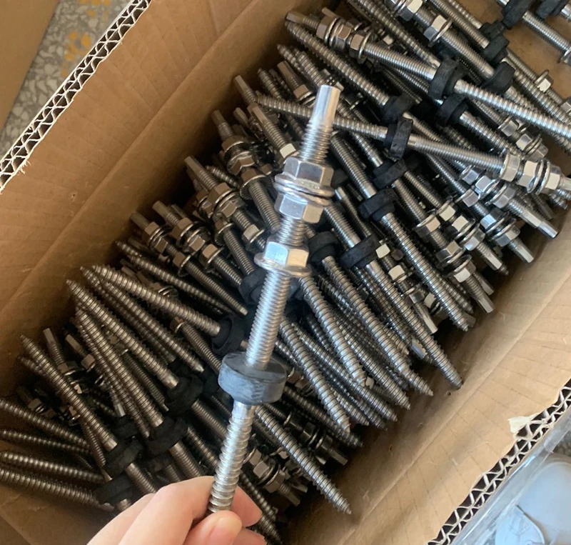 L-32 низкая цена нержавеющая сталь 304 M10 * 200 двойной головкой деревянные резьбы болт вешалки для солнечной панели системы крепления