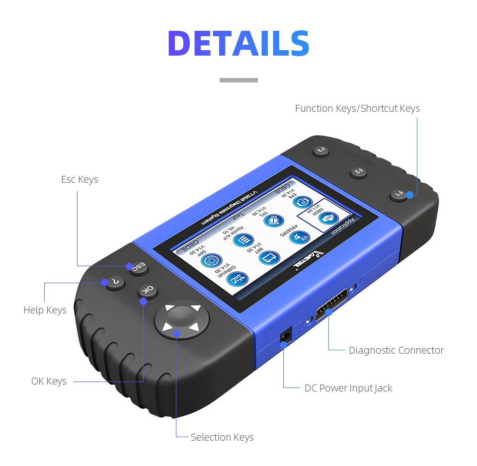 VDIAGTOOL VT600 OBD2 Scanner: Multi-Language Engine, ABS, SRS, EPB