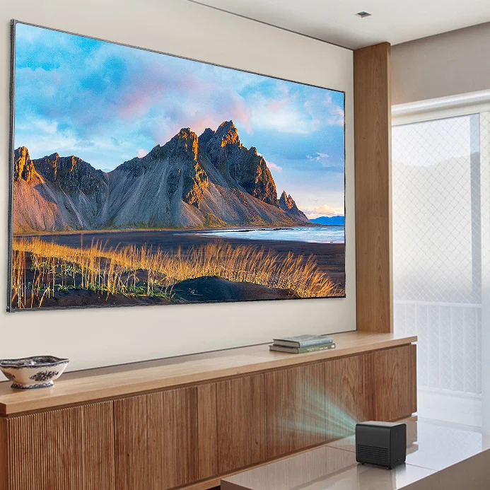 New Design Factory Direct Sales New 120 Inch Soft PVC White Integrated Projection Screen Projector Screen