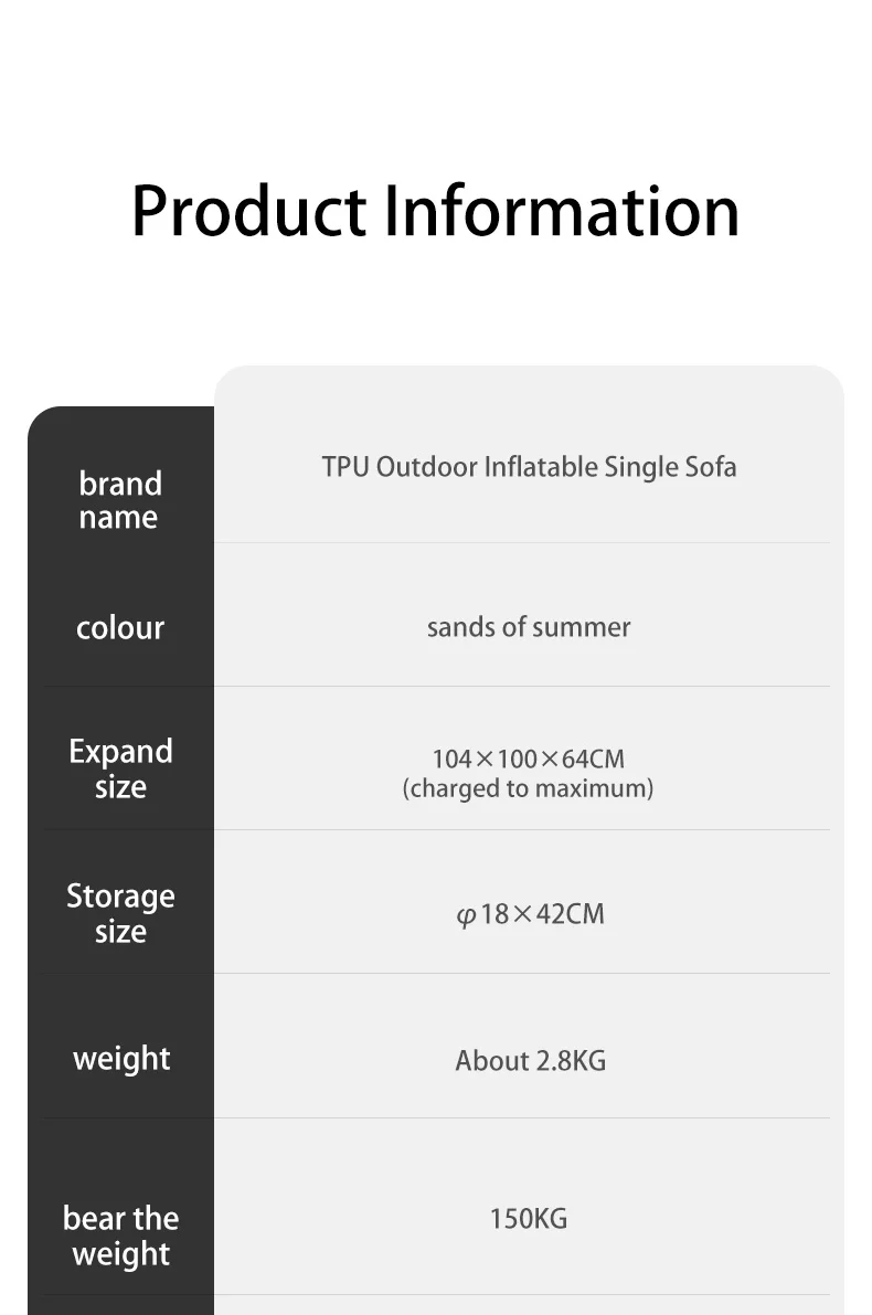 Naturehike Outdoor Camping Sf02 Tpu Inflatable Air Sofa Bed Air Lounge