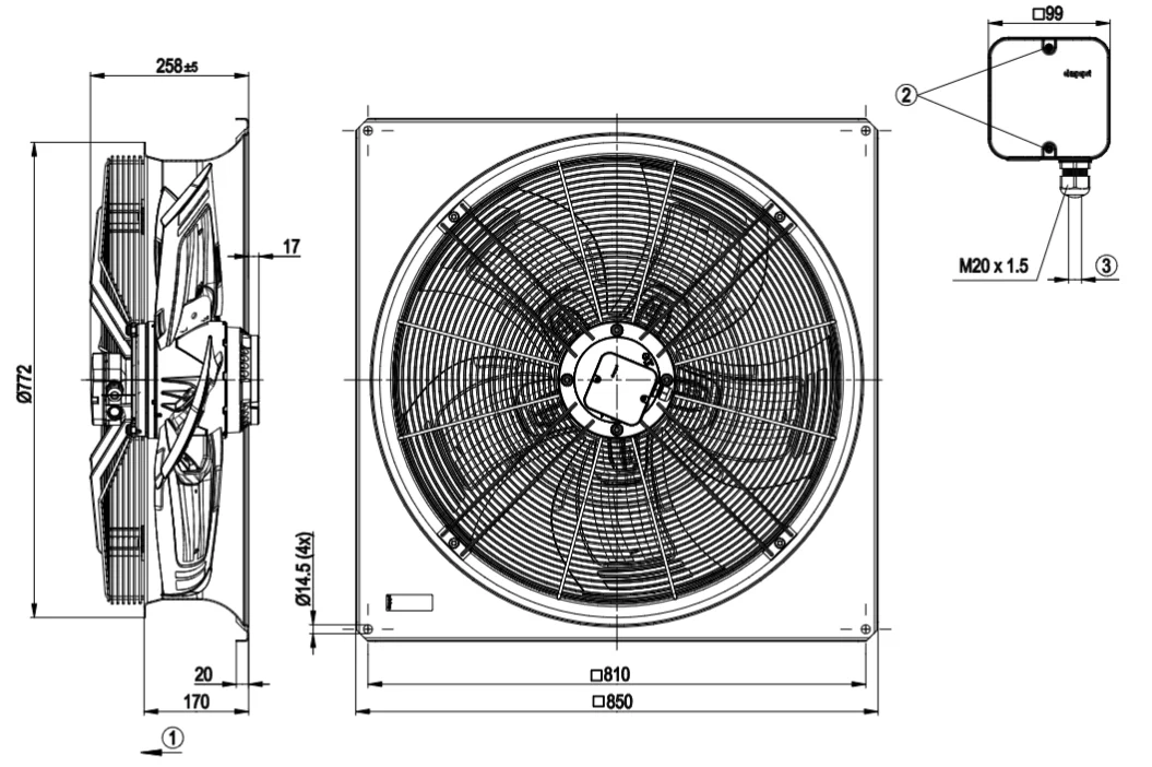 Ip54 Ball Bearing, W4D710-GF01-01, 400V, 1350RPM, 4.5A - detail 18