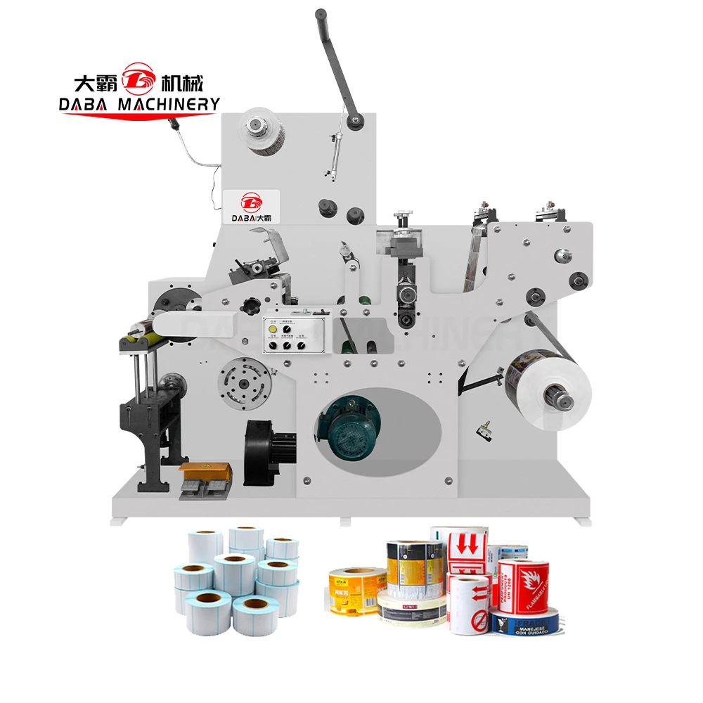 Full Automatic Roll to Roll Adhesive Label Die Cutting Slitting Machine