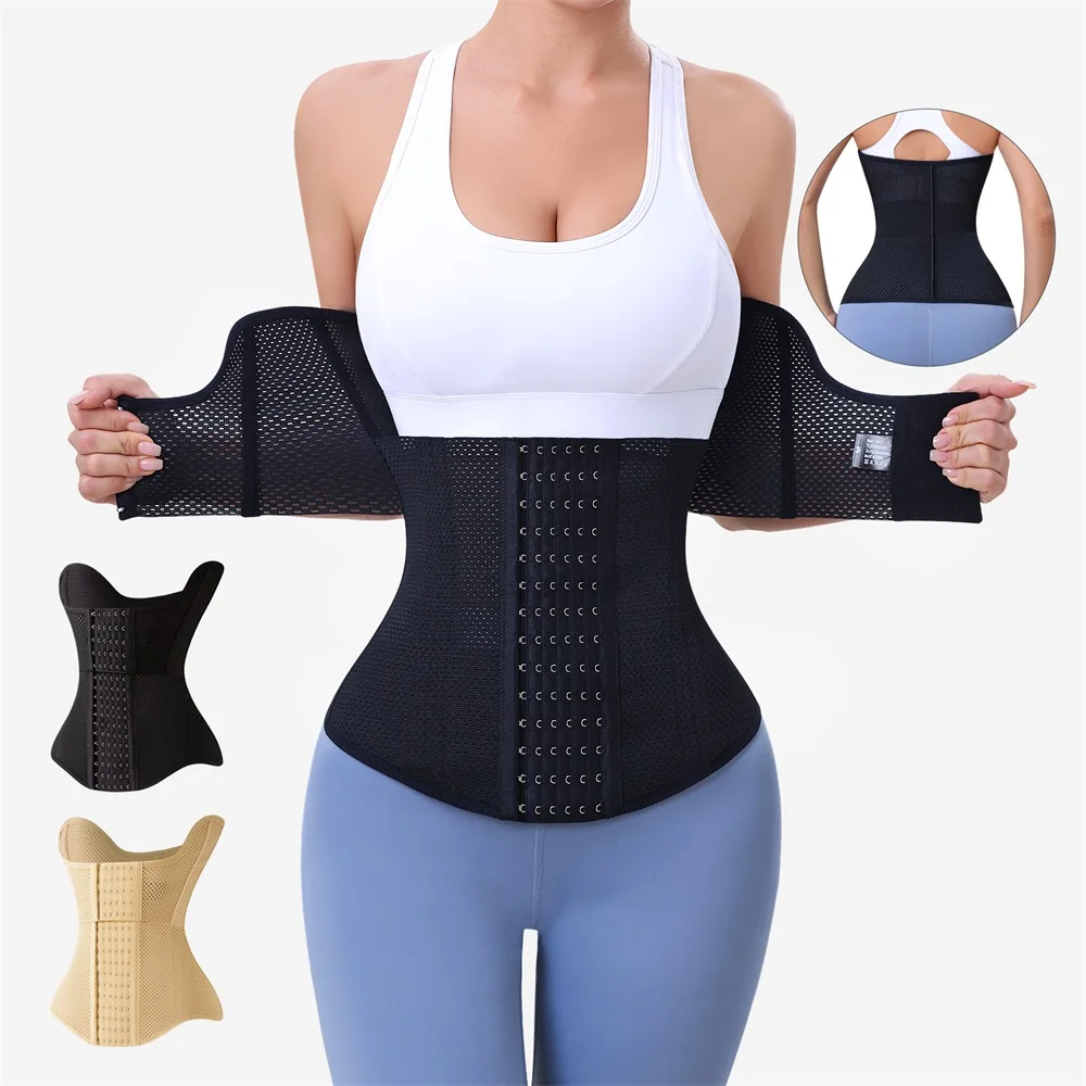 Tummy Control Shaper Waist Trainer Shaperwear Waist Cincher Trimmer Belt Double Trimmer Shaping Wrap Girdle Full Body Corset