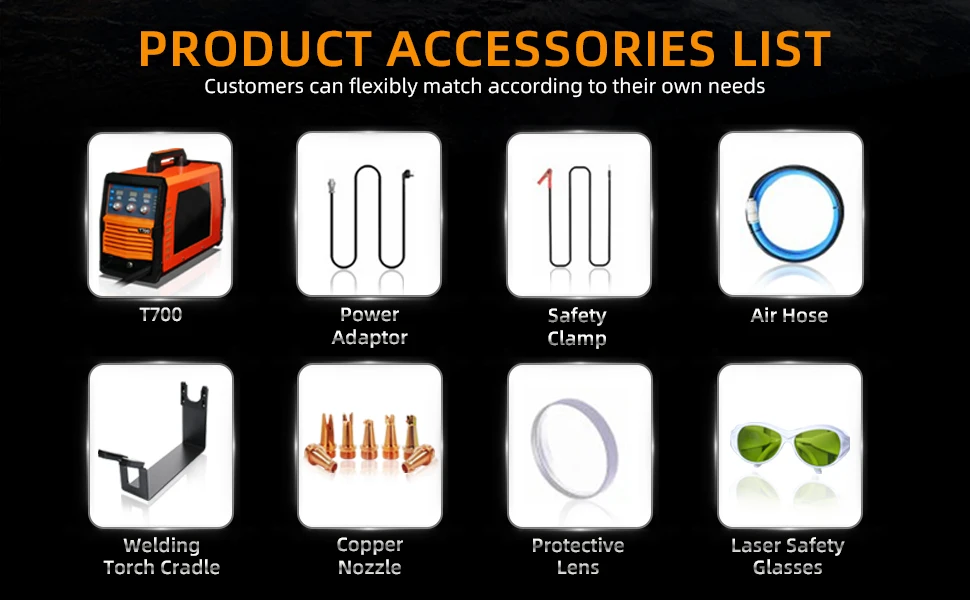 700W Handheld Laser Welding Machine Air-Cooled, AI Portable 3-in-1 DIY Table Laser Welder, Stainless Steel Aluminum, and Copper