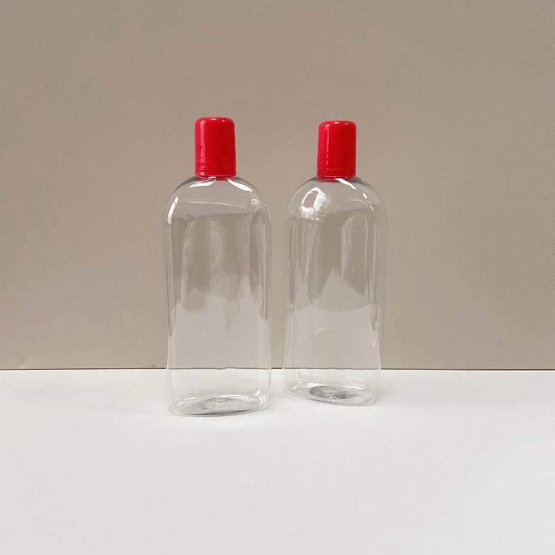 Custom Empty 400ml Pet Transparent Shampoo Body Wash Cosmetic Packaging Plastic Bottle