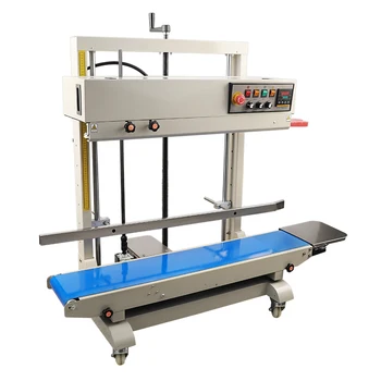 FR-1100V/1200V  Hand Vertical Continuous Sealing Machine stainless Steel Thermoplastic Sealer for Plastic Bag