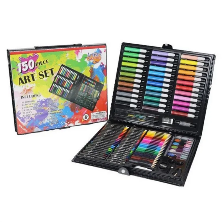 Wholesale 150pcs School Kids Painting Draw Art Set Supplies Stationery Crayons Watercolor Colored Pencils