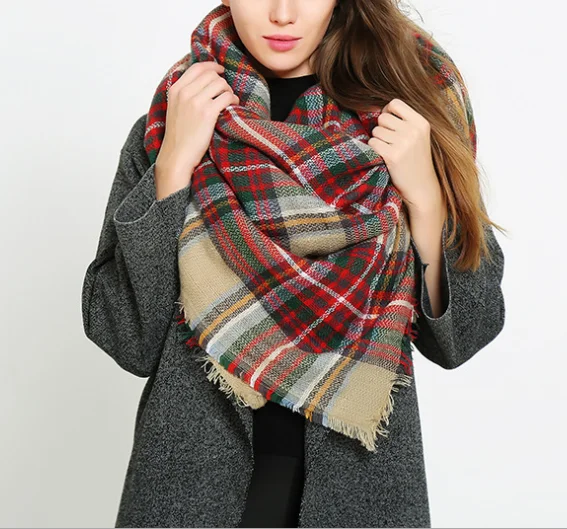 Designer plaid scarf Clearance