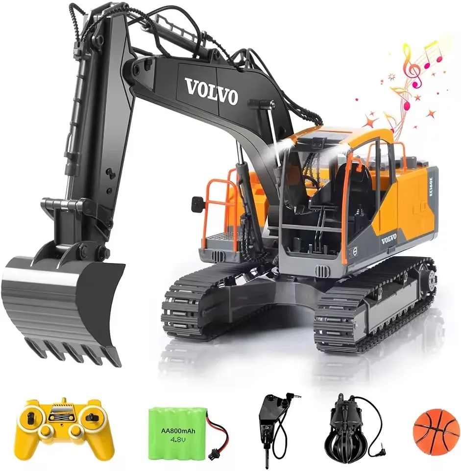 1/16 Scale Volvo Licensed RC Excavator Truck with Drill Timber