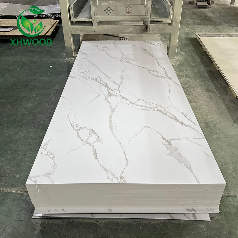 Black PVC Marble Sheet UV High Glossy Wall Panels for Interior