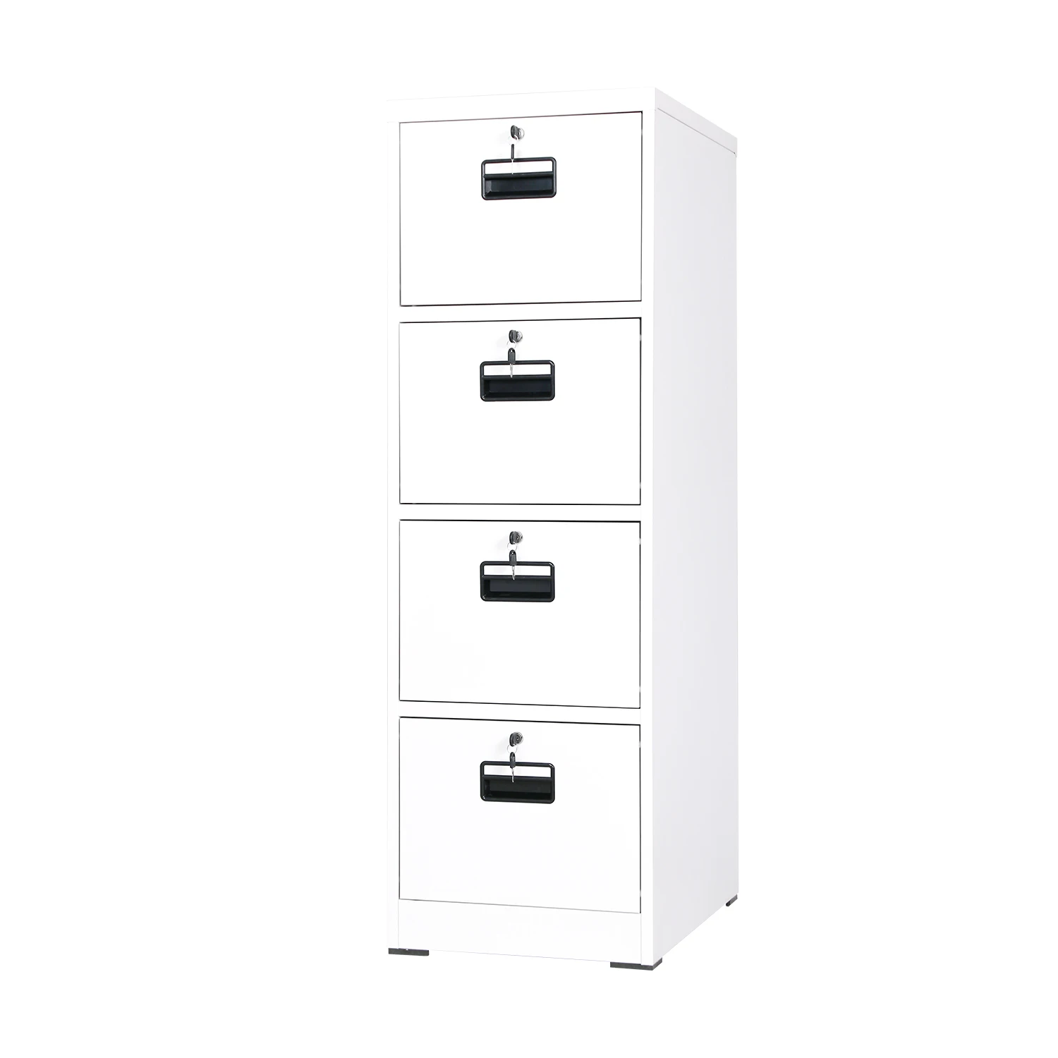 Modern White 4-Drawer Lockable Metal Card File Cabinet Office Furniture for Living Room and Hotel Wholesale