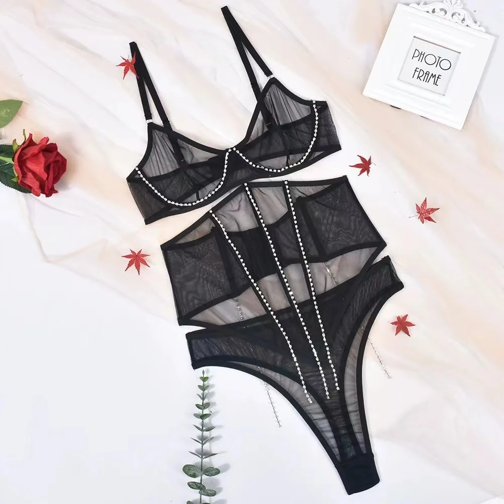 Lace Elastic Teddy Bodysuit Custom Manufacture Sexy Cheap Lingerie Sets