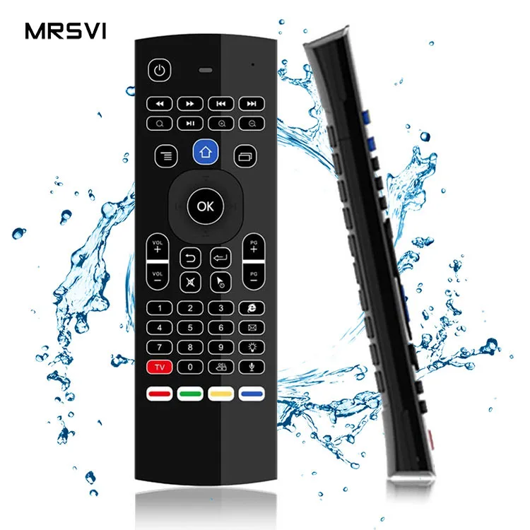 Popular MX3 Smart Voice Remote Control IR Learning 2.4G Wireless One Hand Mechanical Keyboard Backlight MX3 Air Mouse