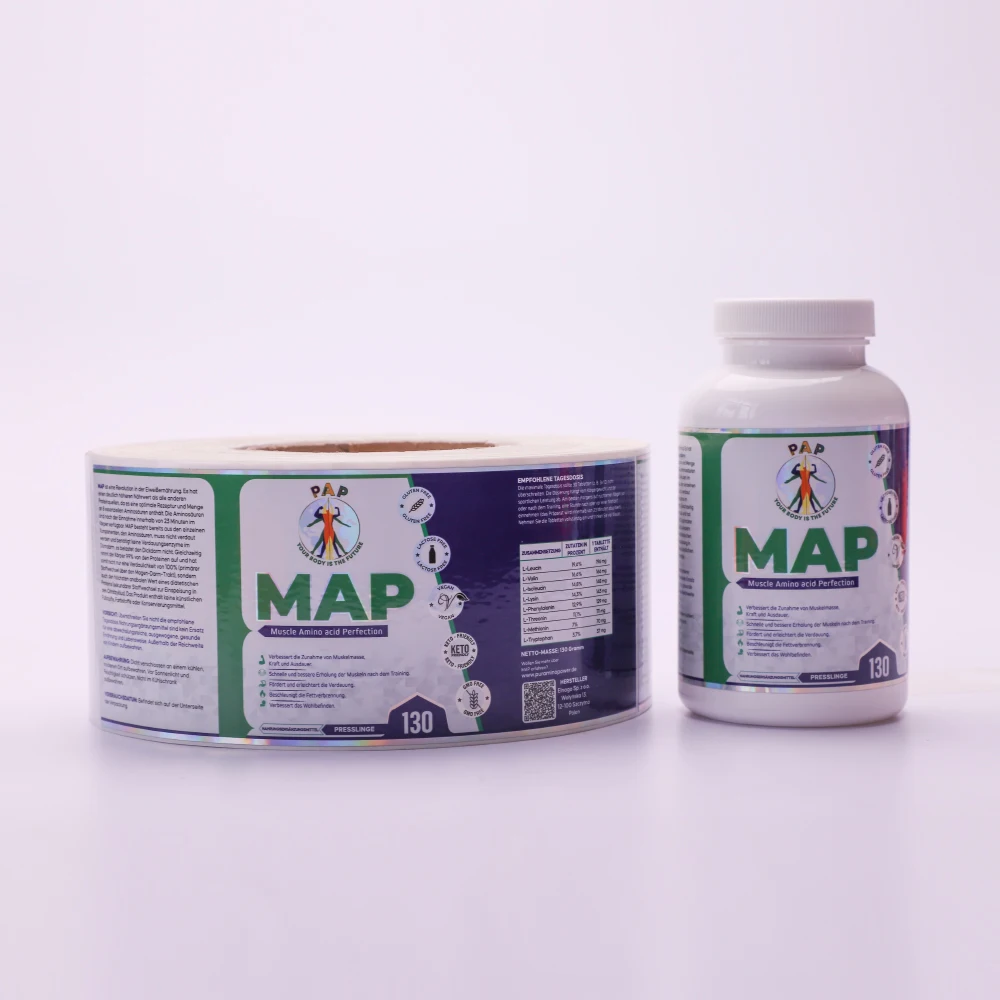 Adhesive Custom Printing Medical Injectable Bottle Stickers Packaging Steroid 10ml Vial Labels