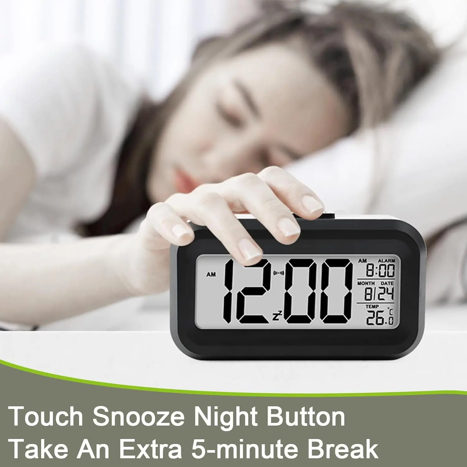 Cheap Prices Hot Sale Office Table Student Kids Time LCD Electronic Nightlight Digital Alarm Clock